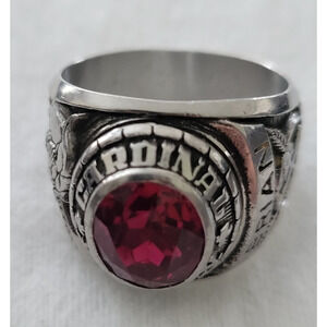 Vintage Ultrium (HJ-ULT) Mooney Cardinal Class Ring Ruby colored stone 1997 sz9